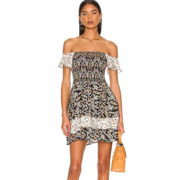 Maaji Naya Mini Dress in Black Ditzy size Small - Picture 1 of 6